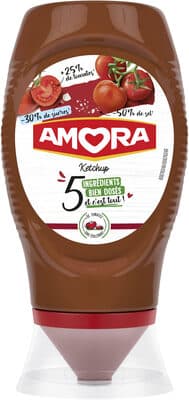 AMORA Ketchup 5 Ingrédients Flacon Souple 273g