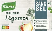 KNORR Bouillon de Légumes Sans Sel 8 Tablettes 72g