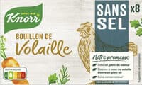 KNORR Bouillon de Volaille Sans Sel 8 Tablettes 72g