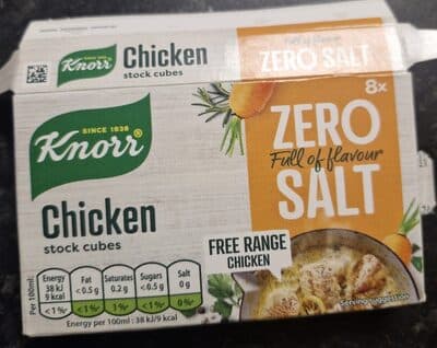 Knorr zero salt chicken stock cubes