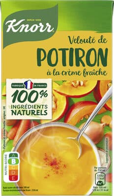 KNORR Soupe Liquide Velouté de Potiron à la Crème Fraîche 1 L