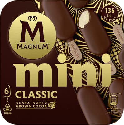 Magnum Glace Bâtonnet Mini Vanille & Chocolat Classic 6x55ml