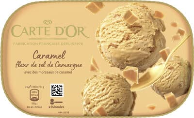 Caramel la fleur de sel de Camargue avec des morceaux de caramel