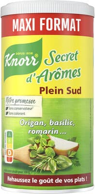 Knorr Secret d'Arômes Plein Sud Origan et Basilic Tube 145g