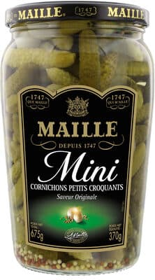 Maille Mini Cornichons Petits Croquants Bocal 370g