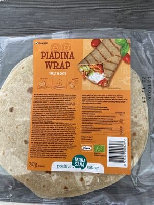 Piadina Wrap - Galette italienne à la farine d'épéautre et avoine