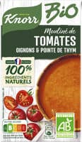 Knorr Soupe Liquide Bio Mouliné de Tomates, Oignons et Pointe Thym 1L