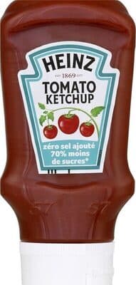 Ketchup zéro sel ajouré, 70% moins de sucres