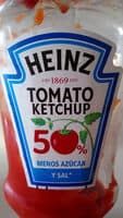 Tomato ketchup 50% menos azúcar y sal