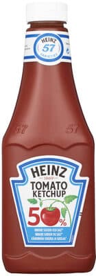 Ketchup 50% sucres/sel en -