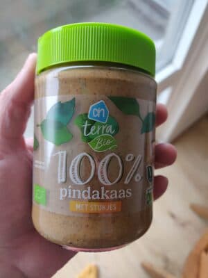 Pindakaas 100% met stukjes