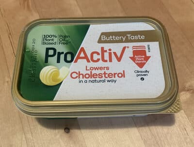 vegetable fat spread with added plant sterols