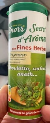 Knorr Secret d'Arômes Assaisonnement en Poudre aux Fines Herbes Tube 60g