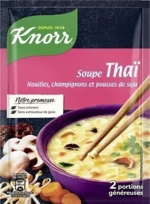 Soupe Thai (Nouilles, champignons et pousses de soja) د تای سوپ