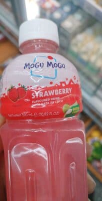 Mogu Mogu Strawberry Flavored Drink with Nata de Coco