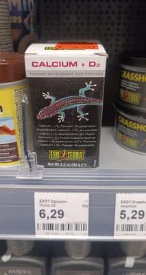 Calcium + D3, powder supplement for reptiles