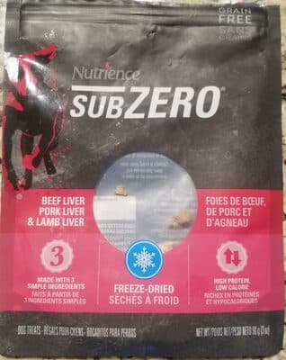 Nutrience SubZero Beef Liver, Pork Liver, & Lamb Liver Dog Treats