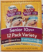 Delectables Lickable Treats - Stew Senior 10+ Variety 12 Pack