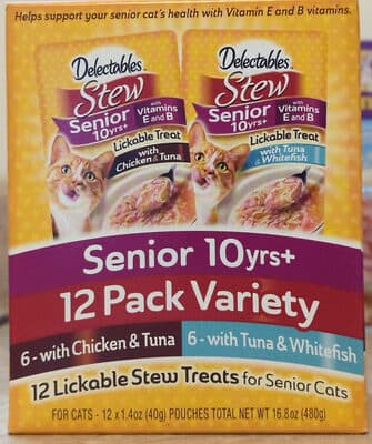Delectables Lickable Treats - Stew Senior 10+ Variety 12 Pack