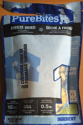 Freeze Dried Pure Cheddar Cheese Treats or Toppers for Dogs