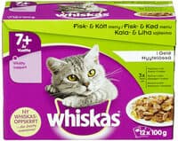 Whiskas® 7+ Fisk & Køtt i Gele 12x100g