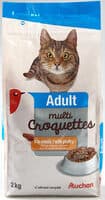 Adult Multi croquettes "à la volaille": 35% du mélange, contient 22% de volaille déshydratée