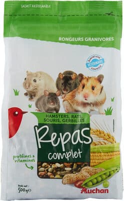 Hamsters, rats, souris, gerbilles REPAS COMPLET