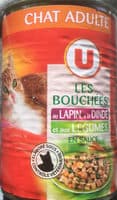 Les bouchées au lapin, à la dinde et aux légumes en sauce 