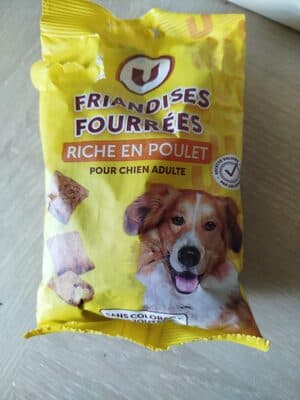 Friandises fourrées riche en poulet pour chien adulte