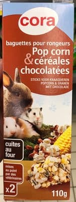 Baguettes pour rongeurs Pop Corn & Céréales chocolatées