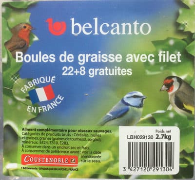 Boules de graisse avec filet