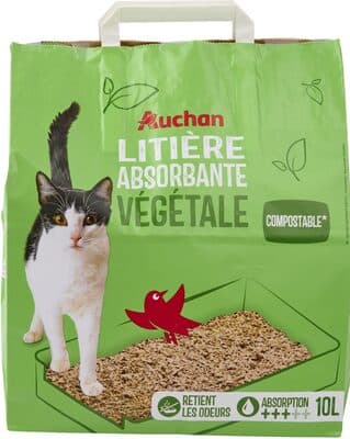 Litière végétale pour animaux familiers (étiquetage conforme à la norme AFNOR V 19-001)
