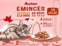 Emincés en gelée au poulet, au bœuf, à la dinde, au veau