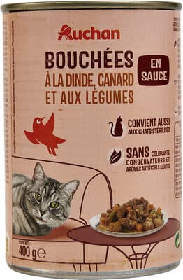 Bouchées en sauce à la dinde, au canard et aux légumes