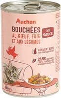 Bouchées en sauce au boeuf, au foie et aux légumes