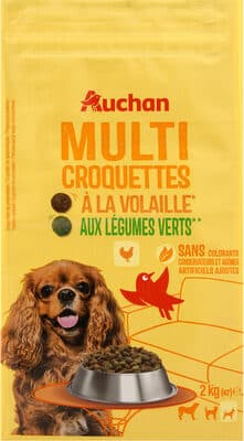 MultiCroquettes Petit chien à la volaille* aux légumes verts**