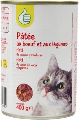 Pâtée au boeuf et aux légumes