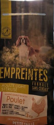 Croquettes au poulet sans céréale pour chien adulte sterilisé de petite taille sans céréale ajouté