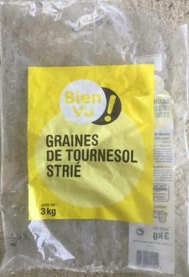 Graines de tournesol strié