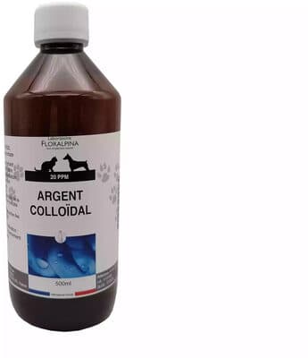 Argent colloïdal 20ppm 500ml pour chien et chat