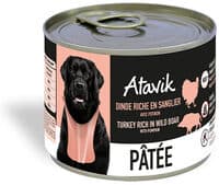 Pâtée pour chien - Dinde riche en Sanglier avec potiron