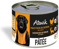 Pâtée pour chien - Poulet riche en Chevreuil avec carottes