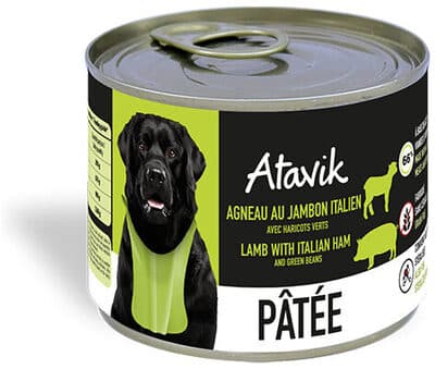 Pâtée pour chien - Agneau au Jambon italien avec haricots verts