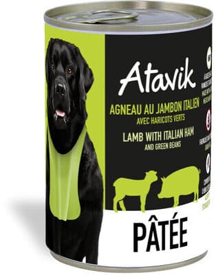 Pâtée pour chien - Agneau au Jambon italien avec haricots verts