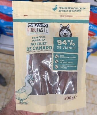 Hundesnack Entenstreifen