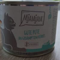Gute Pute an gedämpftem Kürbis