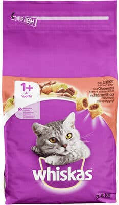 Whiskas® 1+ Oksekjøtt 3.8 kg