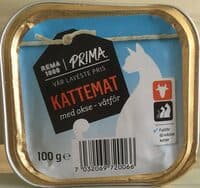 Kattemat med okse - våtfôr