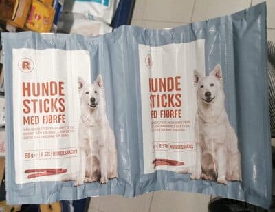 Hundesticks med fjørfe