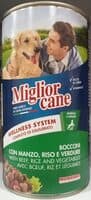 Miglior cane Bocconi con manzo, riso e verdure